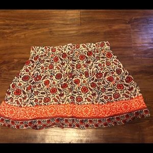 Beige Mini Skirt With Orange Details